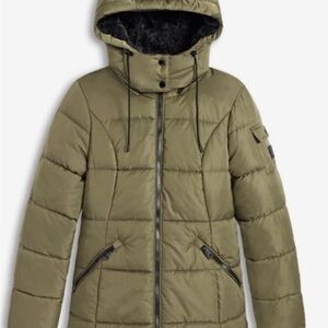 Steve Madden ARMY GREEN Puffer coat size M